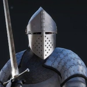 Create meme: helmet knight, knight, deus vult meme