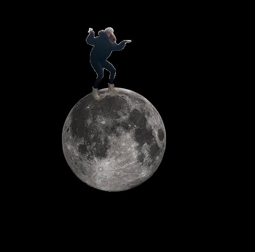 Create meme: the moon , moon black background, moon-shaped night light
