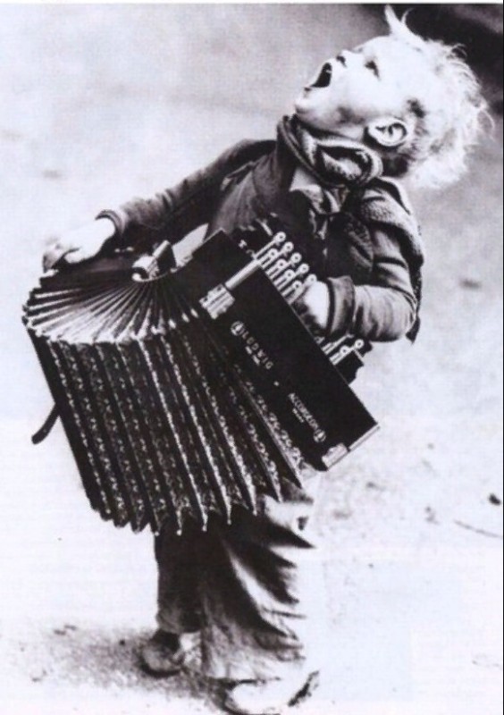 Create meme: The boy with the accordion, sadness choked on the first piece, Bayan 