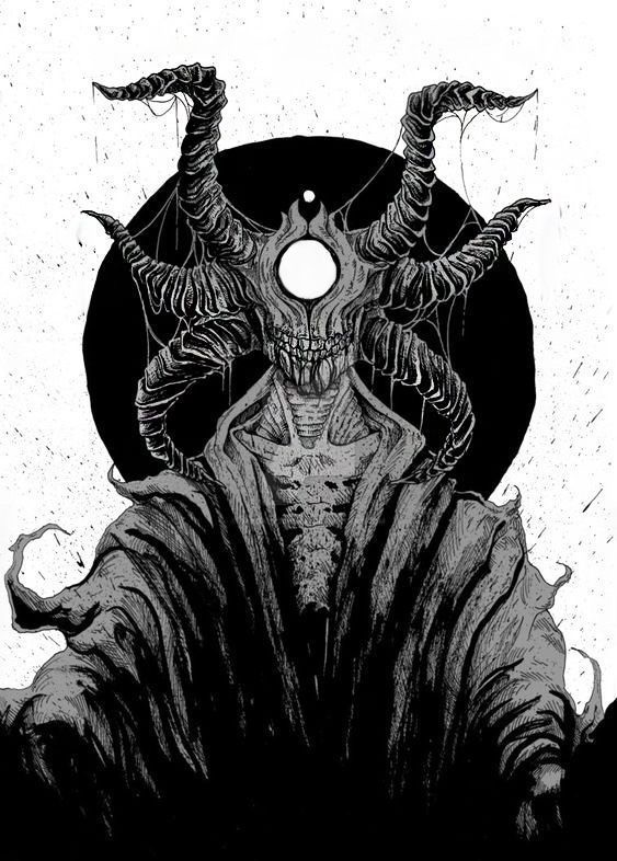 Создать мем: демон, козел бафомет аниме, сатанинское искусство