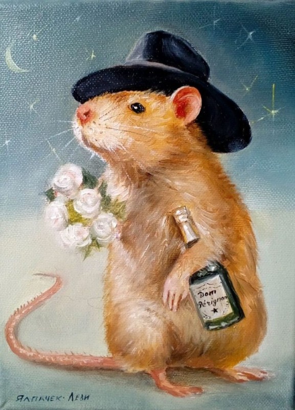 Создать мем: мыши в живописи, мышь смешная, веселая мышка