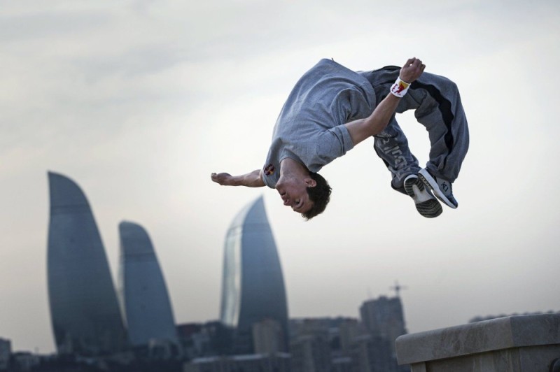 Create meme: parkour the coolest tricks, parkour tricks, Alex is a parkour driver