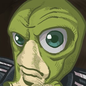 Создать мем: аниме, zombie, зеленый инопланетянин голова арт