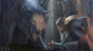 Create meme: Fenrir Tyr, wolfhound art fantasy werewolf, werewolf