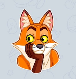 Create meme: stickers Fox, Fox, stickers for telegram