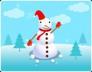 Создать мем: снеговик с шарфом, снеговик держит, снеговик иллюстрация