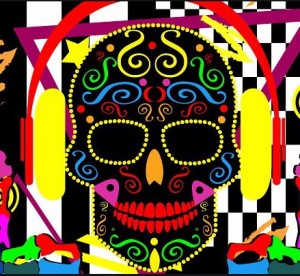 Создать мем: мексиканские узоры с черепами, сахарный череп, мексиканский череп поп арт