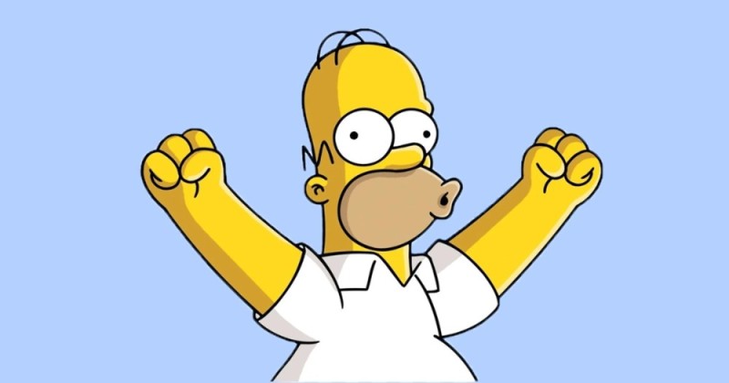 Create meme: Homer , background of the simpsons, homer juhuuu