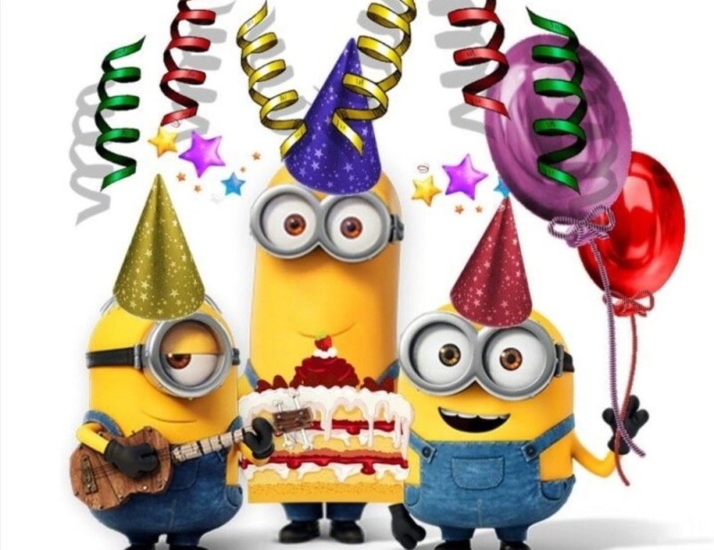 Create meme: minions happy birthday , Birthday, happy birthday card minions