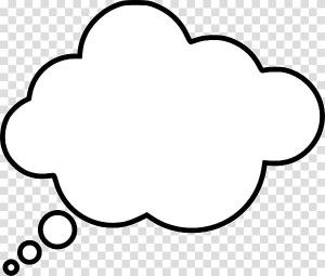 Create meme: thoughts, cloud, a cloud of thoughts