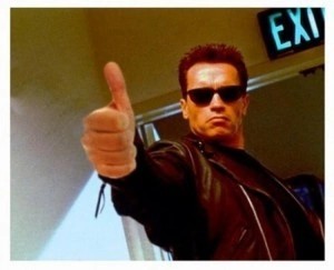 Create meme: Arnold Schwarzenegger terminator 2, Thumbs up terminator, terminator meme