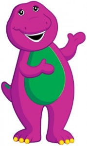 Create meme: barney the dinosaur, barney