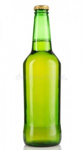 Create meme: isolated, beer, green bottle
