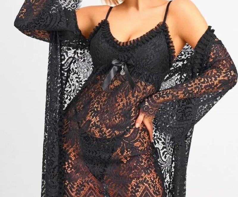 Create meme: lace negligee, black lace negligee, negligee black