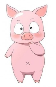 Create meme: haru, anime pig reseach, pig