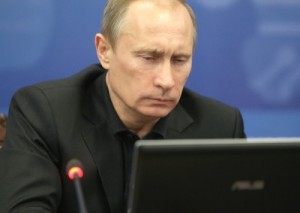 Create meme: putin-computer