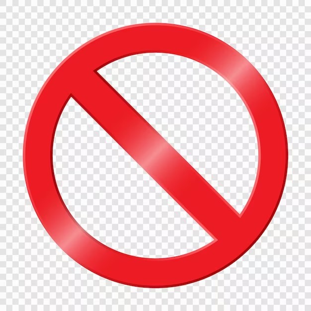 Создать мем: знак запрета на прозрачном фоне, красный перечеркнутый круг, знак запрета