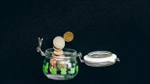 Create meme: money in glass jar, glass jar