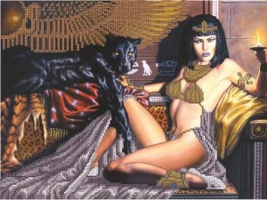 Создать мем: клеопатра с пантерой, египетская царица клеопатра