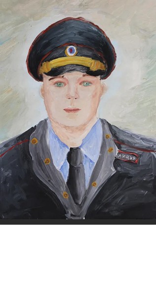 Create meme: portrait of a policeman, police portrait, my parents work in the police.