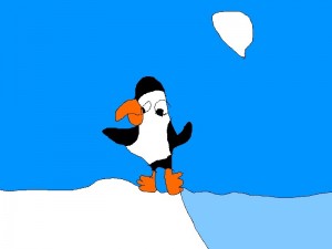 Создать мем: игра стрелять снежками пингвины, тамин пингвин, грустный пингвин