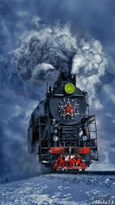 Create meme: steam engine, a large steam locomotive, old train