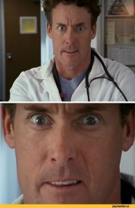 Create meme: Dr. Cox is funny, John McGinley to the clinic, Dr. Cox GIF