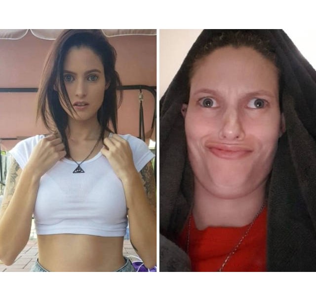 Создать мем: некрасивые девушки, женщина, до и после