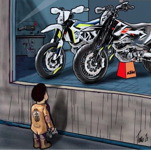 Create meme: pitbiker drawing, motorcycle , girl motorcycle