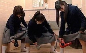 Create meme: girls dried with a Hairdryer skirt, Japanese dried with a Hairdryer skirt, Japanese dried with a Hairdryer