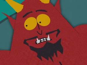 Создать мем: сотона узный парк, satan gif, сатана south park