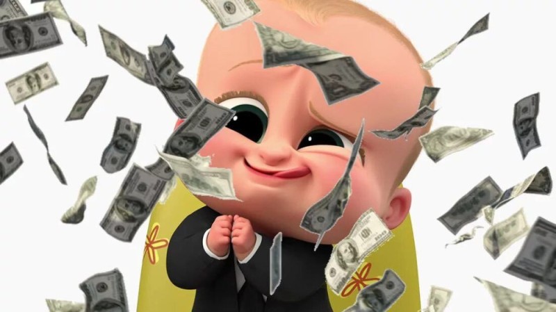 Создать мем: босс-молокосос мультфильм, деньги из мультиков, деньги