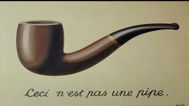 Create meme: Rene magritte smoking pipe, Rene magritte tube, magritte tube