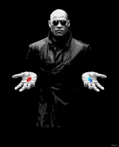 Создать мем: red pill, blue pill, морфеус выбор