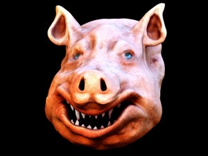 Create meme: the pig mask, pig, the pig's face