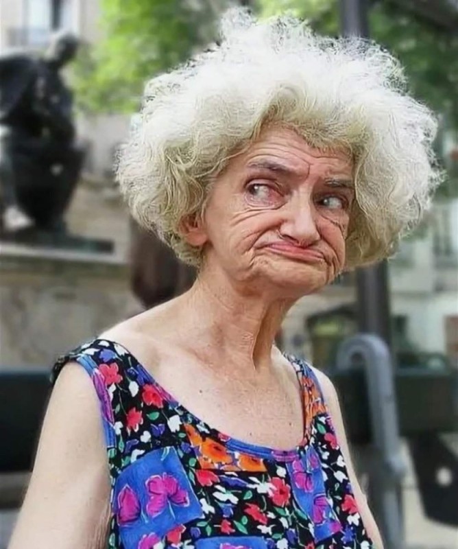 Create meme: granny is old, The ugly old woman, An ugly old woman