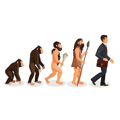 Создать мем: эволюция современного человека, фигурки эволюция человека, эволюция от обезьяны к человеку