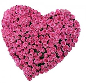 Create meme: pink, bouquet, wreath heart