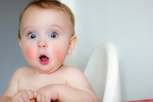 Create meme: surprised baby pictures, baby surprise, surprise baby photo