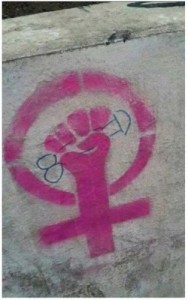 Создать мем: graffiti, feminist, феминизм рисунки