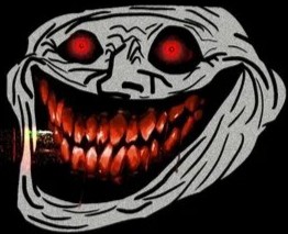 Create meme: scary trollface, trollface is evil, troll meme is scary