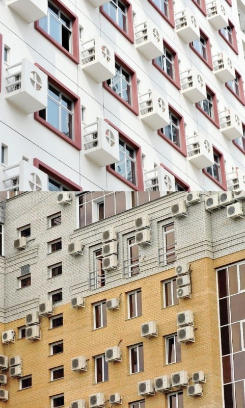 Create meme: air conditioning on the facade, air conditioning on the facade of the house, the facade of an apartment building