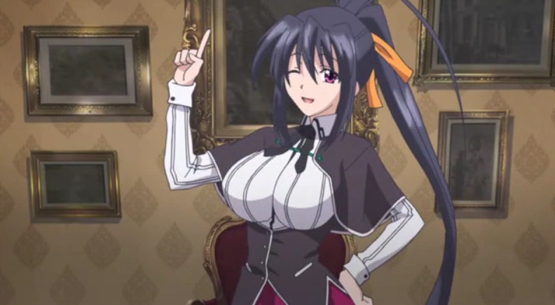 Создать мем: high school dxd, akeno himejima, аниме high school dxd