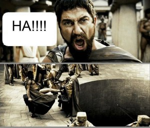 Создать мем: 300 спартанцев this is sparta, царь леонид this is sparta, this is sparta