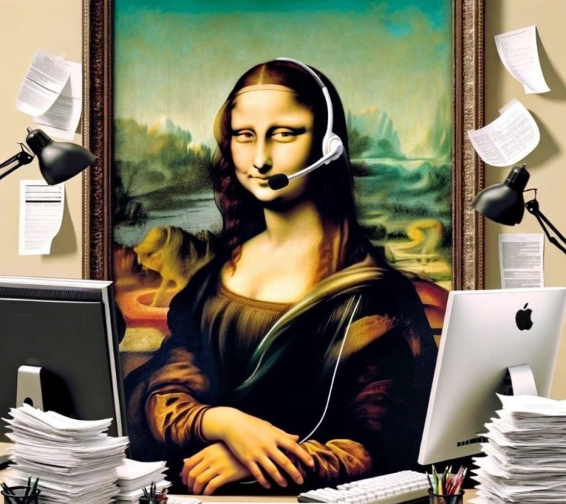 Create meme: girl , Mona Lisa , painting the Mona Lisa