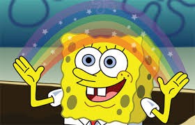 Create meme: spongebob imagination picture, Bob sponge, spongebob rainbow