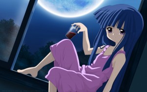 Создать мем: рика фуруде аниме, rika furude wine, higurashi