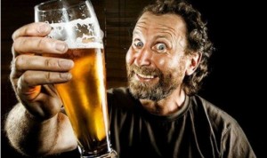 Create meme: drink beer, man with glass of beer