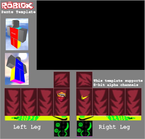 official roblox pants template