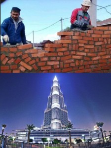 Create meme: bricklaying, construction, construction work